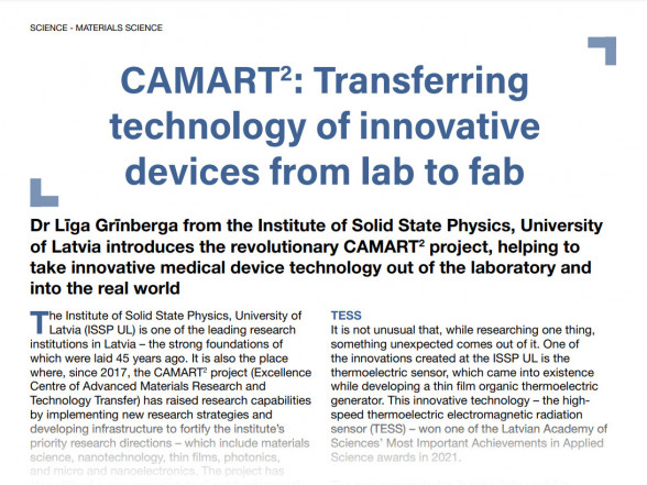 CAMART2 transferring technology of innovative devices: from lab to fab
